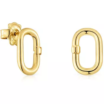 Серьги Tous Small Hold Oval, позолоченное серебро