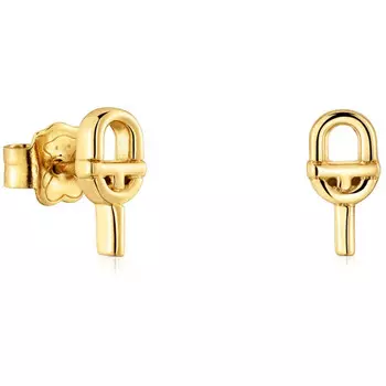 Серьги Tous Small Tous Manifesto, позолоченное серебро