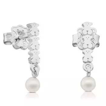 Серьги Tous Straight, серебро/жемчуг