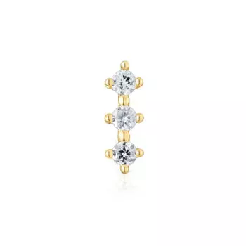 Серьги Tous Strip Les Classiques, золото/бриллиант