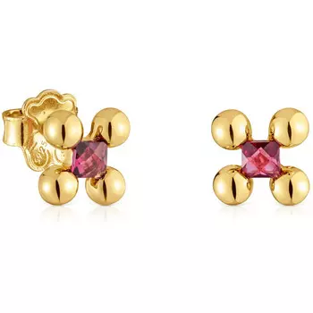 Серьги Tous Sugar Party Short Over Silver And Rhodolite, золото