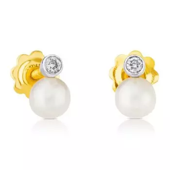 Серьги Tous Tous Diamonds With Pearls, белое золото