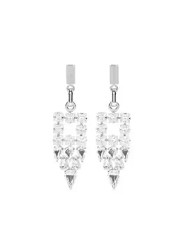 Серьги, украшенные кристаллами Ellen Conde, серебяный