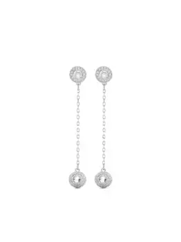 Серьги Una Swarovski, серебяный