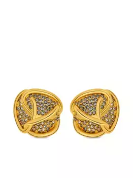 Серьги-узлы, украшенные кристаллами Oscar de la Renta, золотой