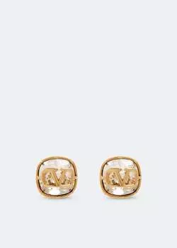 Серьги VALENTINO GARAVANI VLogo Signature crystal earrings, золотой