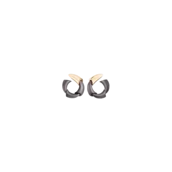 Серьги Vhernier Calla из титана и розового золота