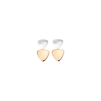 Серьги Vhernier Freccia из розового золота, белого перламутра и горного хрусталя