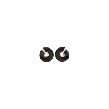 Серьги Vhernier Verso из розового золота 18 карат и гагата