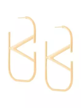 Серьги в форме логотипа VLogo Valentino Garavani, золотой