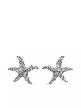 Серьги в форме звезд Versace, серебряный