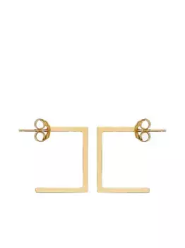 Серьги в квадратной оправе Elisabetta Franchi, золотой