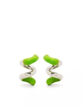 Серьги в стиле колор-блок Sunnei, серебряный