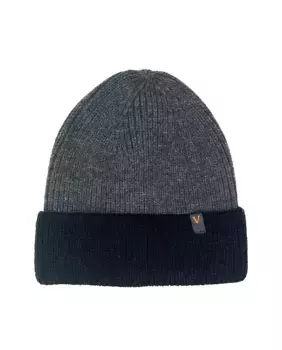Серая акриловая вязаная шапка Victorio & Lucchino, серый
