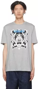 Серая барочная футболка Versace