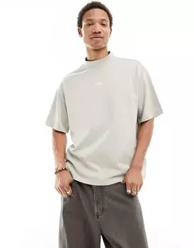 Серая баскетбольная футболка унисекс с высоким воротником adidas Originals adidas performance