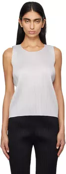 Серая базовая майка PLEATS PLEASE ISSEY MIYAKE