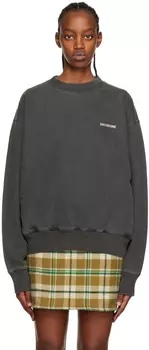 Серая базовая выстиранная толстовка We11done