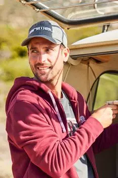 Серая бейсболка Louis из натурального хлопка Animal, серый