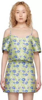 Серая блузка с цветочным узором GANNI