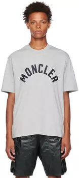 Серая бондированная футболка Moncler