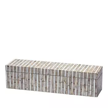 Серая декоративная шкатулка с перламутром Джейми Янга Рузвельта, большая Jamie Young, серый