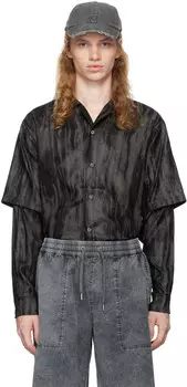 Серая двухслойная рубашка Han Kjobenhavn