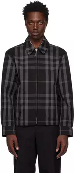 Серая двусторонняя куртка харрингтон Burberry