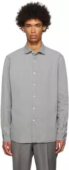 Серая джинсовая рубашка ZEGNA