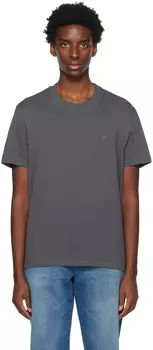 Серая футболка Ami de Cur AMI Paris, Stone grey