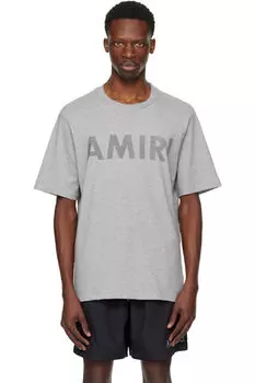 Серая футболка «Amiri Stencil»