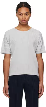 Серая футболка Basics HOMME PLISSe ISSEY MIYAKE