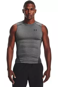 Серая футболка без рукавов HeatGear Under Armour, серый