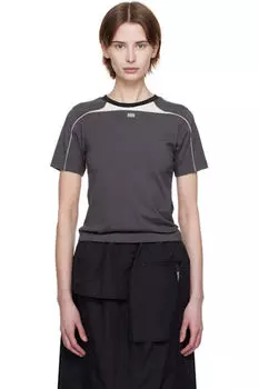 Серая футболка Cycle с коротким рукавом Kijun