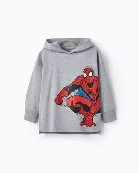 Серая футболка для мальчика с принтом «Человек-паук» Zippy, серый