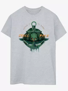 Серая футболка для взрослых NW2 Disney Peter Pan & Wendy Skull Rock George., серый