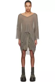 Серая футболка Hollywood V Tommy Rick Owens