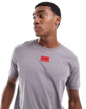 Серая футболка HUGO Red diragolino