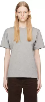 Серая футболка из лисы Чиллакс Maison Kitsune