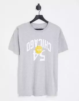 Серая футболка New Look с принтом «Чикаго»