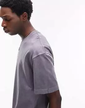 Серая футболка оверсайз Topman