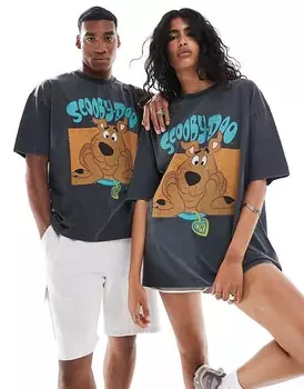 Серая футболка оверсайз унисекс с лицензионным принтом «Скуби-Ду» ASOS DESIGN