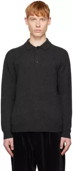 Серая футболка-поло 9G BEAMS PLUS