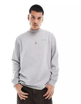 Серая футболка-поло с длинными рукавами adidas Originals