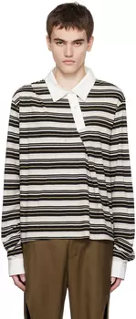 Серая футболка-поло с повреждениями lesugiatelier