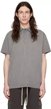 Серая футболка-поло в стиле регби Les Tien