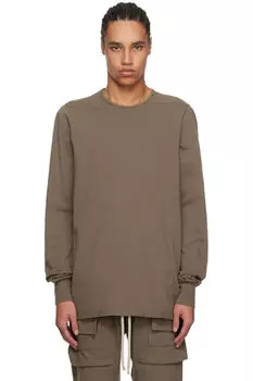 Серая футболка с длинным рукавом Hollywood Level Rick Owens DRKSHDW