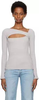 Серая футболка с длинным рукавом \Ирис\"" Citizens of Humanity