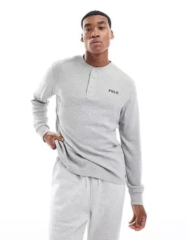 Серая футболка с длинными рукавами и длинными рукавами Polo Ralph Lauren