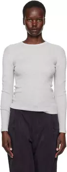 Серая футболка с длинными рукавами Vivian LISA YANG